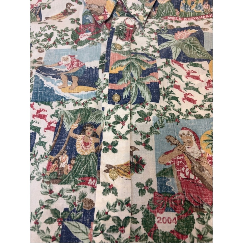 Vintage Reyn Spooner Mele Kalikimaka Surfing Santa Bu… - Gem